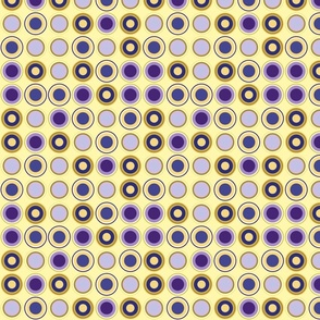 Vintage circles-yellow violet