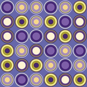 Purple In Circles Fabric, Wallpaper and Home Decor