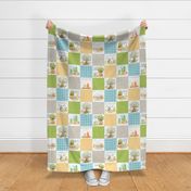 Fox + Bunny Friends Quilt Blanket (quilt H) Woodland Adventures Bedding // Homer and Louise collection