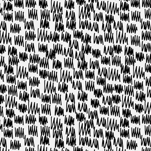 Abstract hand drawn broken line seamless pattern, black and white texture.