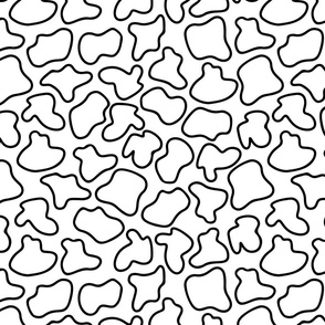 Abstract hand drawn seamless pattern with clouds shape elements. 