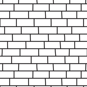 Brick wall hand drawn seamless pattern