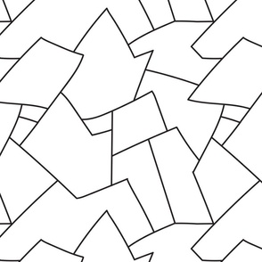 Irregular geometric hand drawn seamless pattern