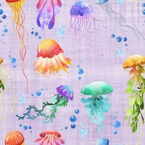 jellyfish purple linen