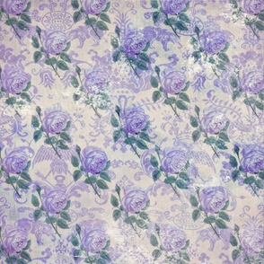 shabby chic lillac roses pattern