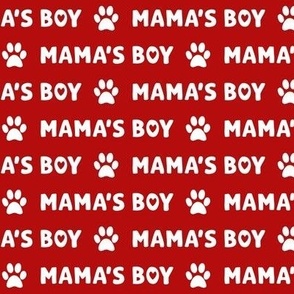 Valentines Mama's Boy Paw Print