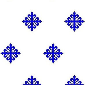 Argent, a cross of calatrava azure