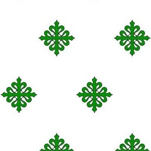 Argent, a cross of calatrava vert