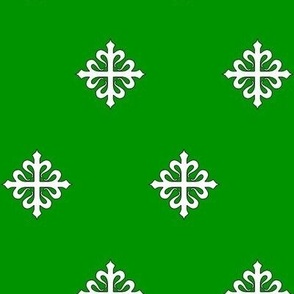 Vert, a cross of calatrava argent