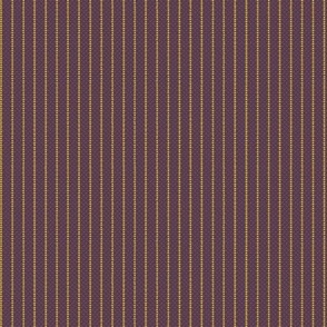 Penny Pinstripe: Aubergine & Gold Stripe, Small Stripe