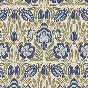 Lighter blue flower tile