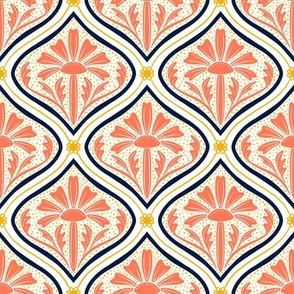 tiled ogee floral pattern