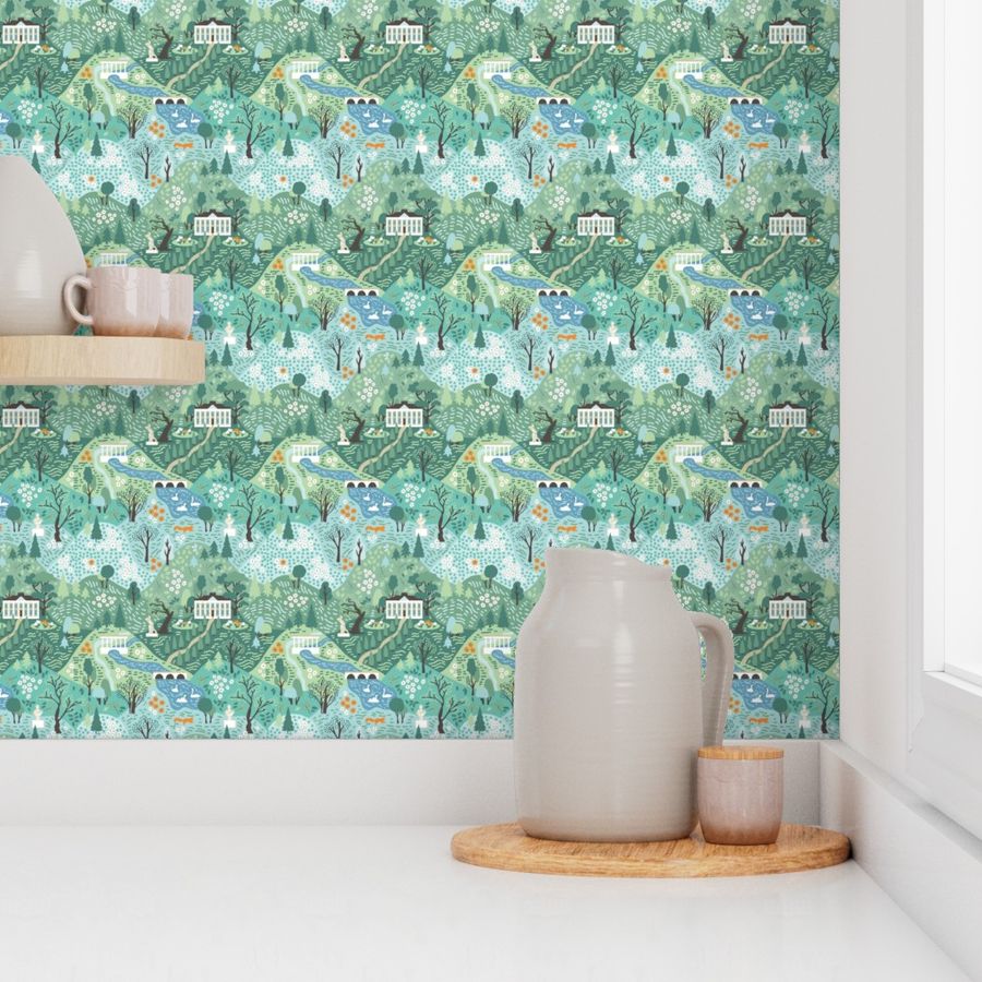 The Old Park Wallpaper | Spoonflower
