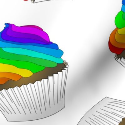 Rainbow cupcakes, 