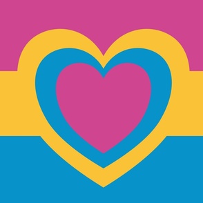 Pansexual Pride Heart Flag 