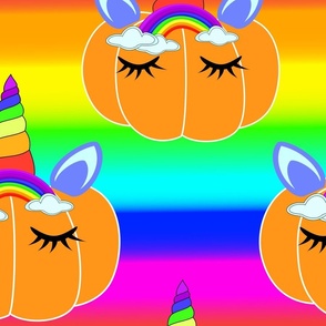 Rainbow Pumpkin Unicorn