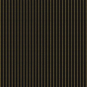 Penny Pinstripe: Black & Gold Stripe, Small Stripe