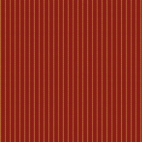 Penny Pinstripe: Red & Gold Stripe, Small Stripe