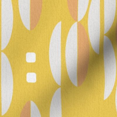 Mid Century Modern Geometric Yellow 