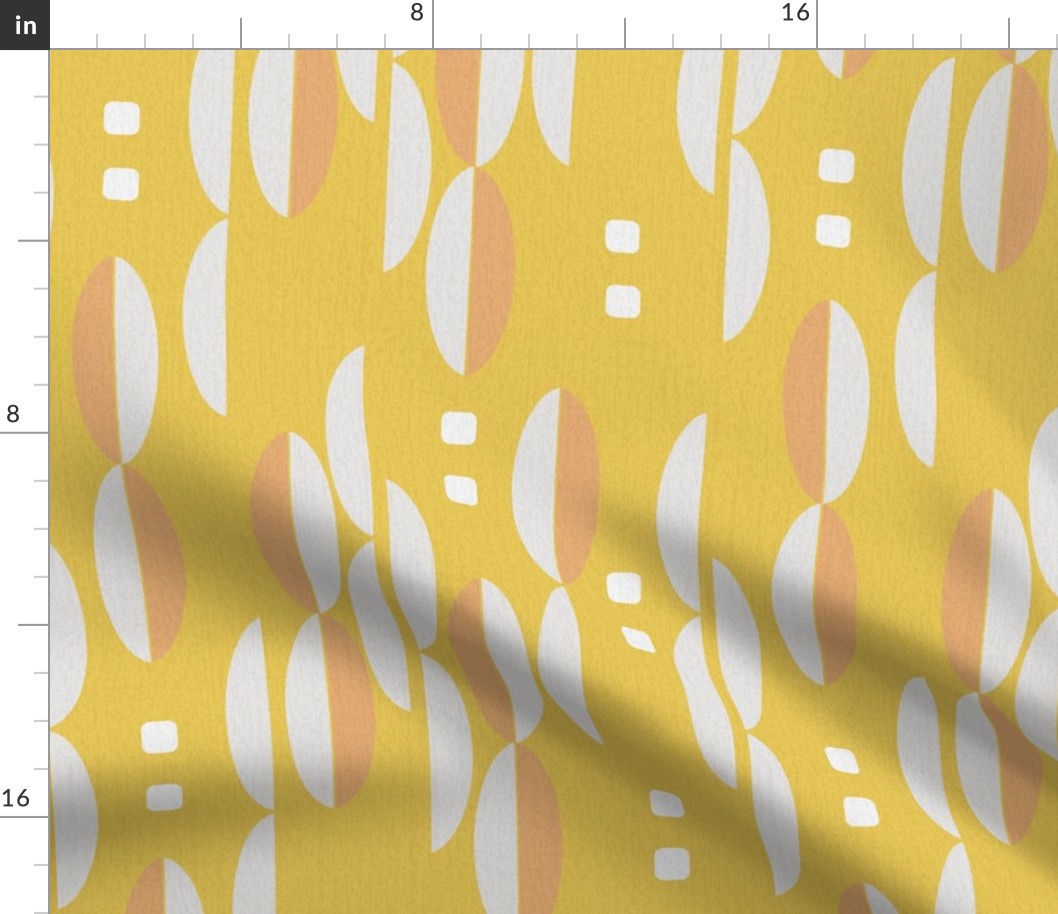 Mid Century Modern Geometric Yellow 