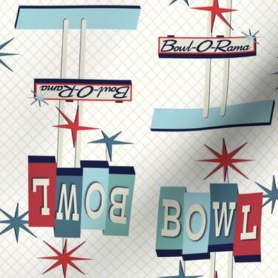 At The Bowl-o-Rama-Mid-Century Blues Palette