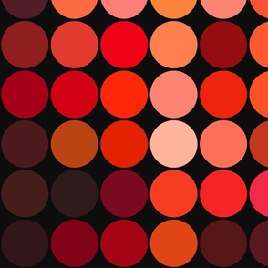 Grid of Red Orange Circles