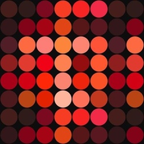 Grid of Orange Dots on Black