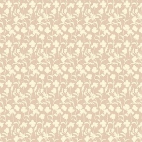 tiny field flowers in beige