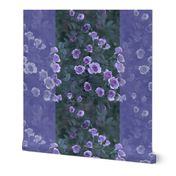 24x18-Inch Repeat of Stripes of Veranda Roses in Lavender Amethyst Violet