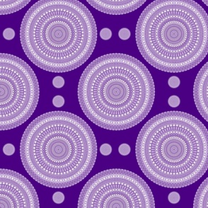 Circles in Shades of Indigo on Indigo Background Design