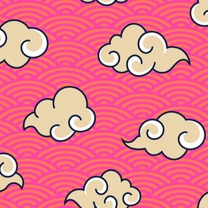 Asian Clouds on Pink
