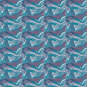 Turquoise, Lavender, and Purple Swirl Design Pattern