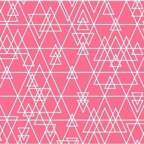 mod girl variegated triangles pink