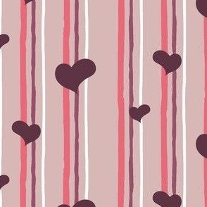 Purple Pink Valentines Stripe