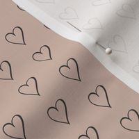 Pink Gray Hand Drawn Hearts 1"