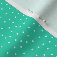 mod girl dots mint and white