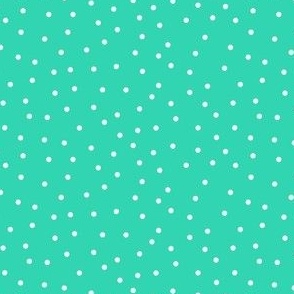 mod girl dots mint and white