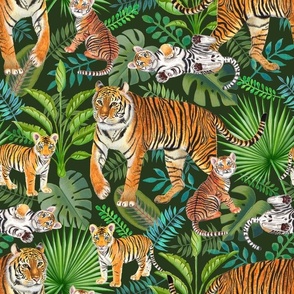 Family of Tigers  (Green)