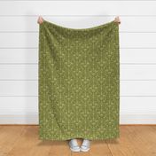 Green Botanical Damask / Small Scale