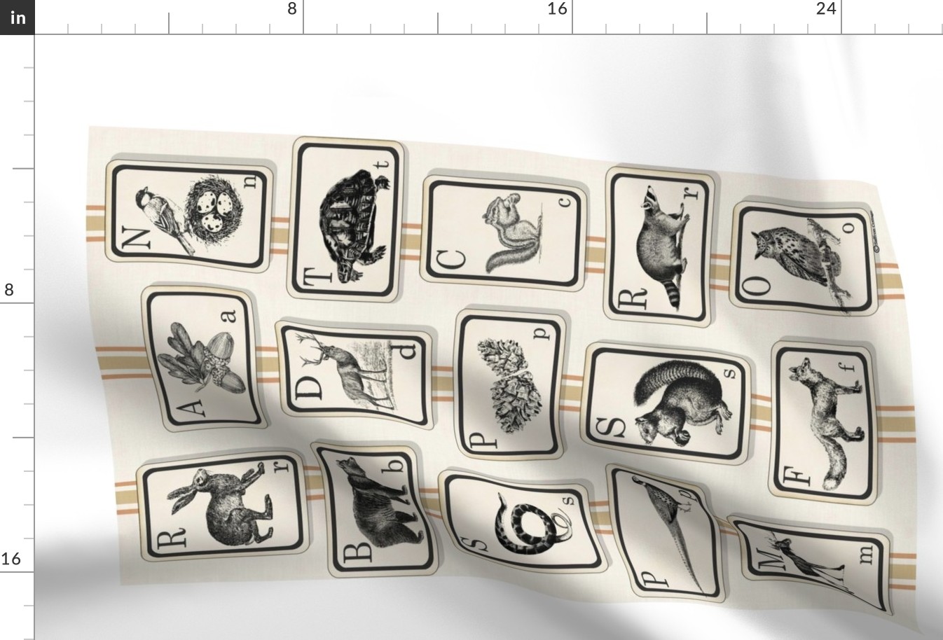 FLASH CARDS - TEA TOWELS - WOODLAND CREATURES - SINGLE