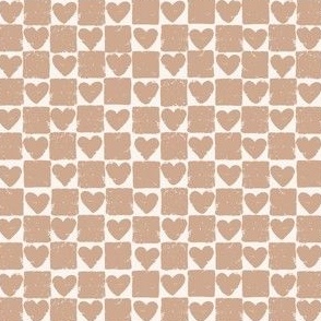 Checkered Hearts - Dusty Pink