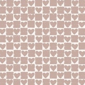 Checkered Hearts - Mauve