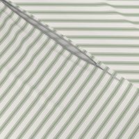 Ticking Stripe: Sage Green & Cream Pillow Ticking