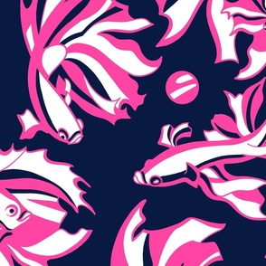 Betta Splendens Labyrinth Fish Midnight DesignerSpr22