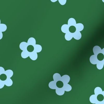 Minimal Florals - green + blue