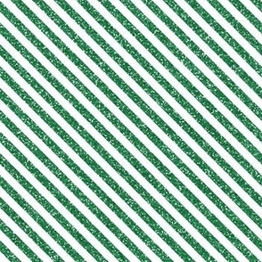 Diagonal stripes green glitter