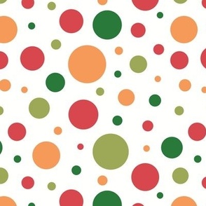 Green, Red, Brown and White Spots