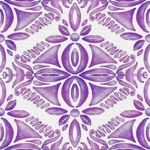 purple watercolor block print