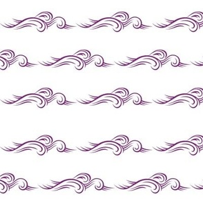 Purple ocean waves