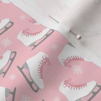 Ice Skates and Snowflakes Pink Small